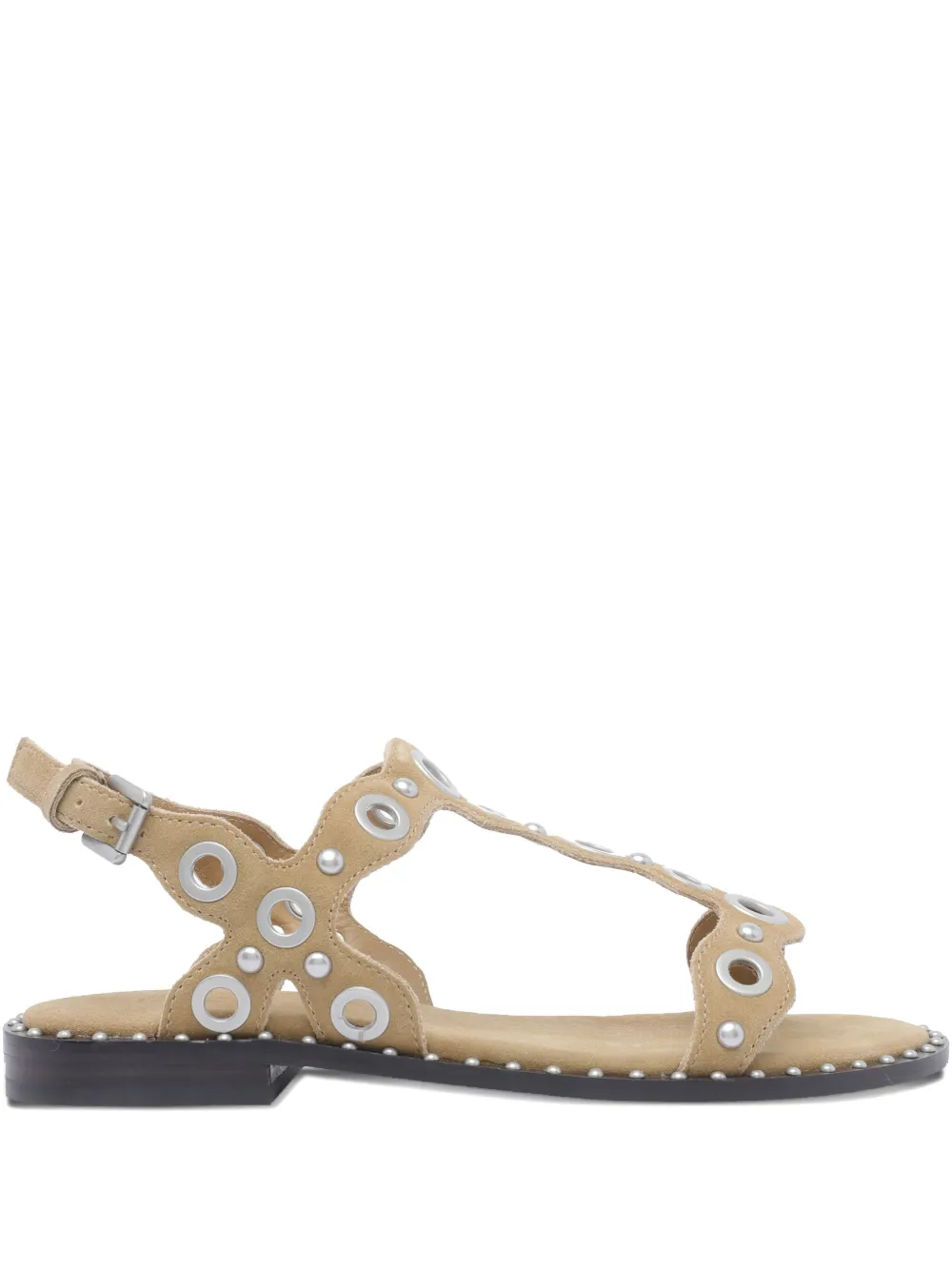 Ash Pop eyelet-embellished buckle sandals Neutrals