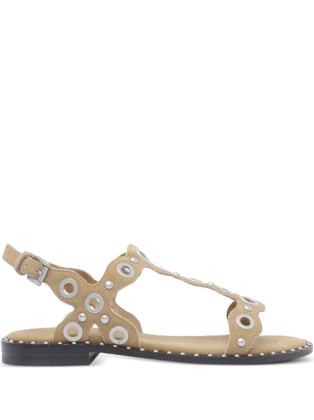 Ash Pop eyelet-embellished buckle sandals Neutrals