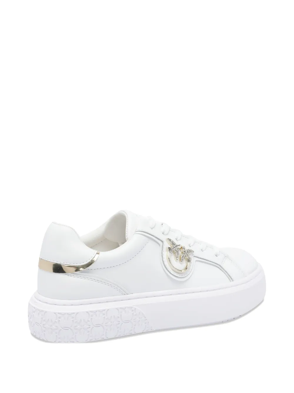 PINKO logo-detail flatform sneakers White
