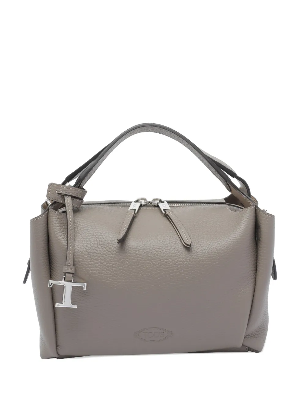 Tod's T-logo zip-top bowling handbag Grijs