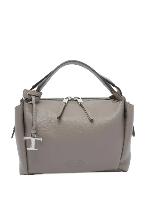 Tod's T-logo拉链保龄球手提包