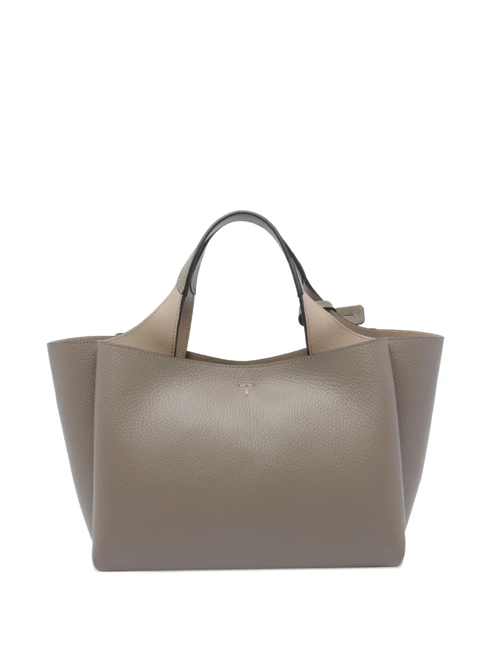 Tod's T-logo leather tote bag - Grijs
