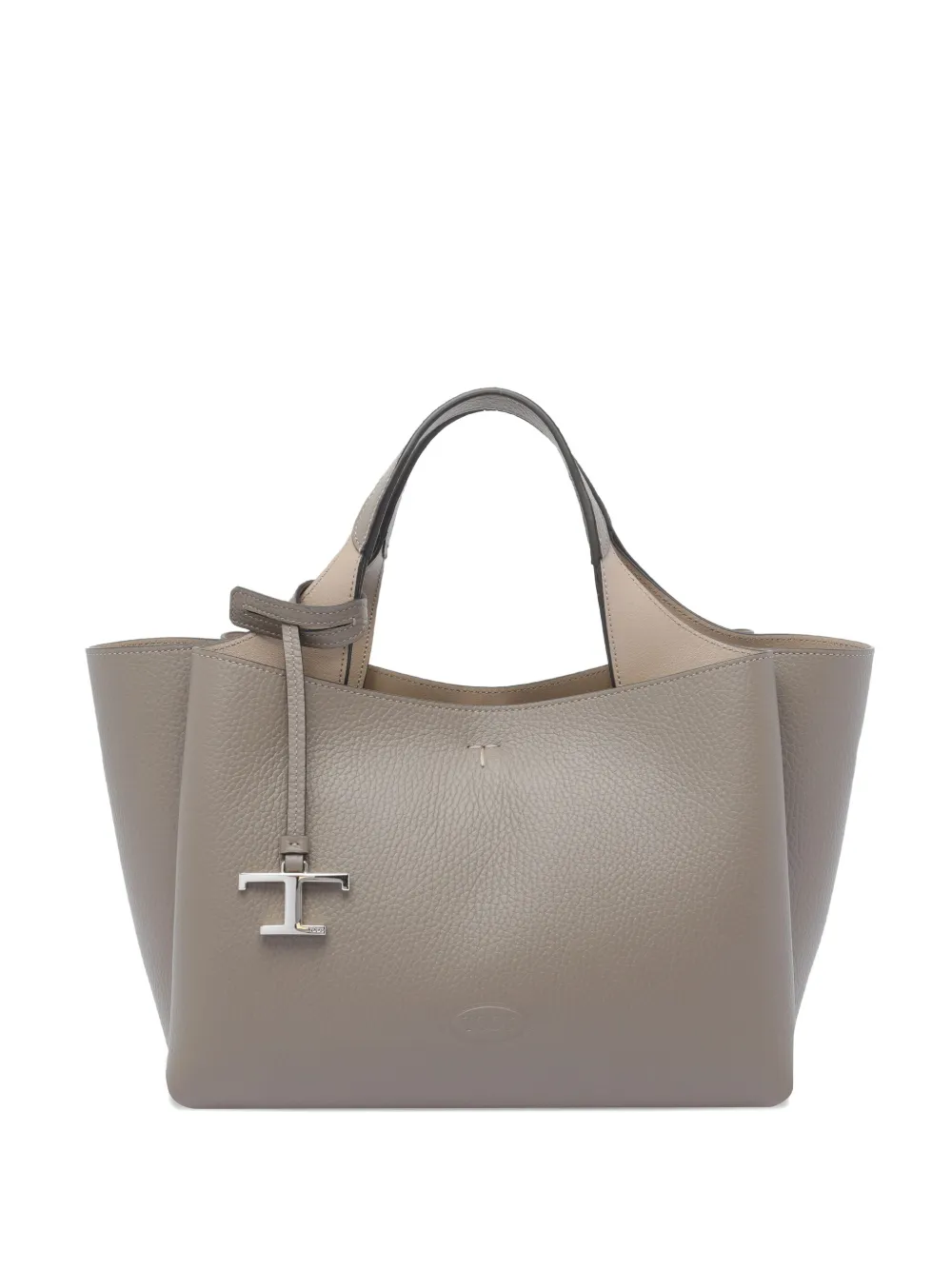 Tod's T-logo leather tote bag Grijs