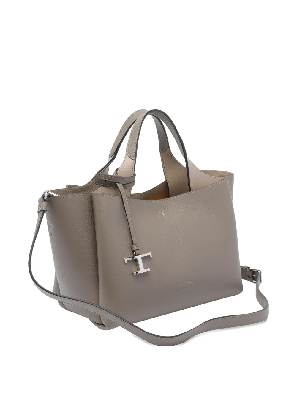 Tod's T-logo leather tote bag Grijs