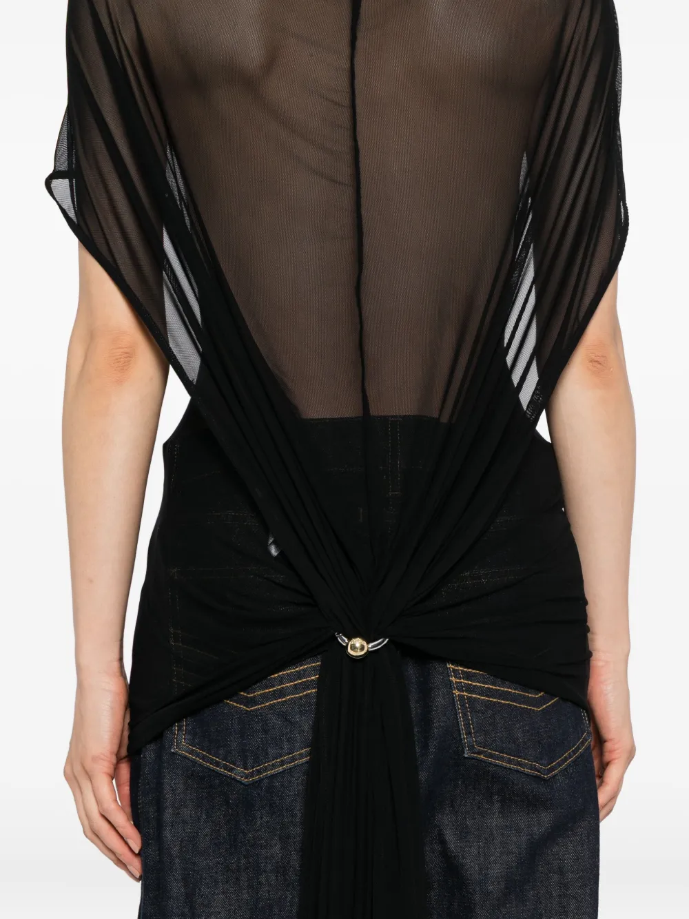 Jean Paul Gaultier Top met korte mouwen Zwart