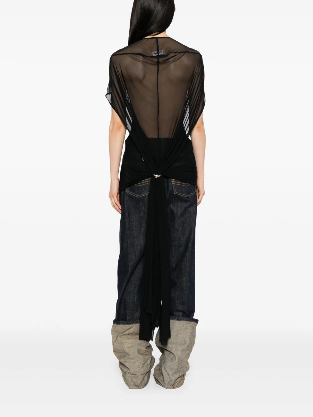 Jean Paul Gaultier Top met korte mouwen Zwart