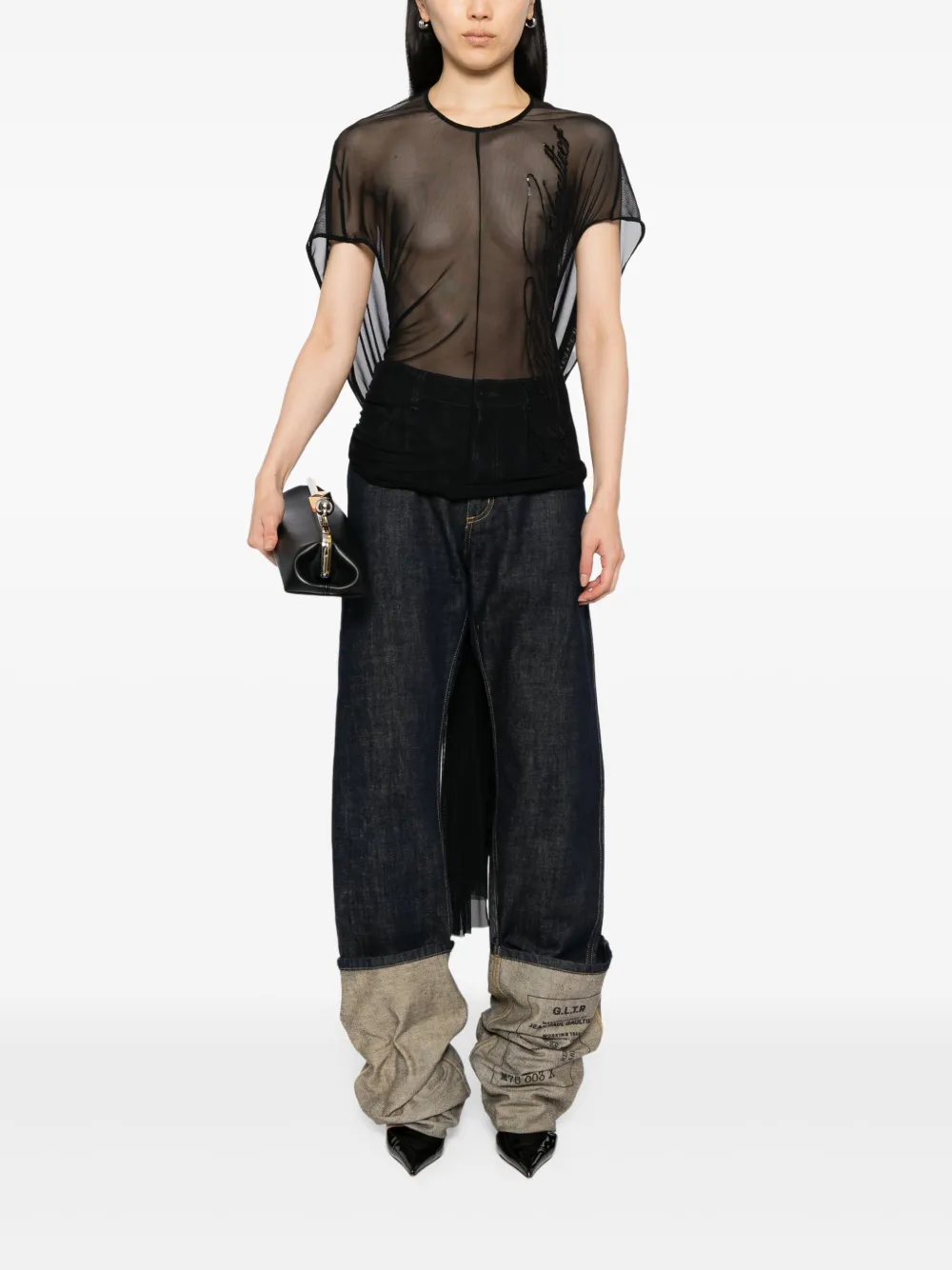 Jean Paul Gaultier Top met korte mouwen - Zwart
