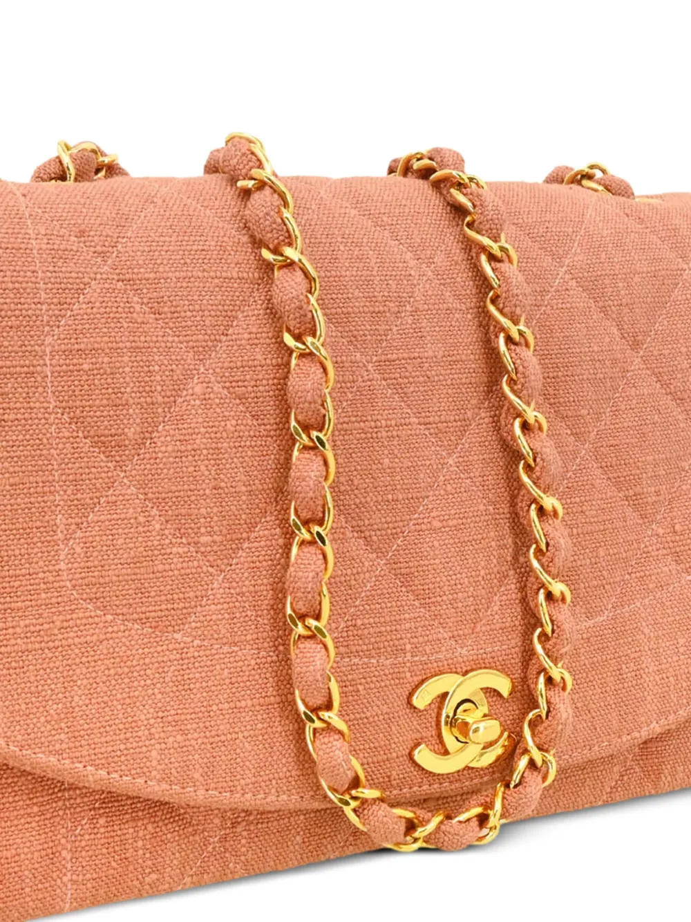 Pre-owned Chanel 1992 Medium Diana Shoulder Bag In Pink