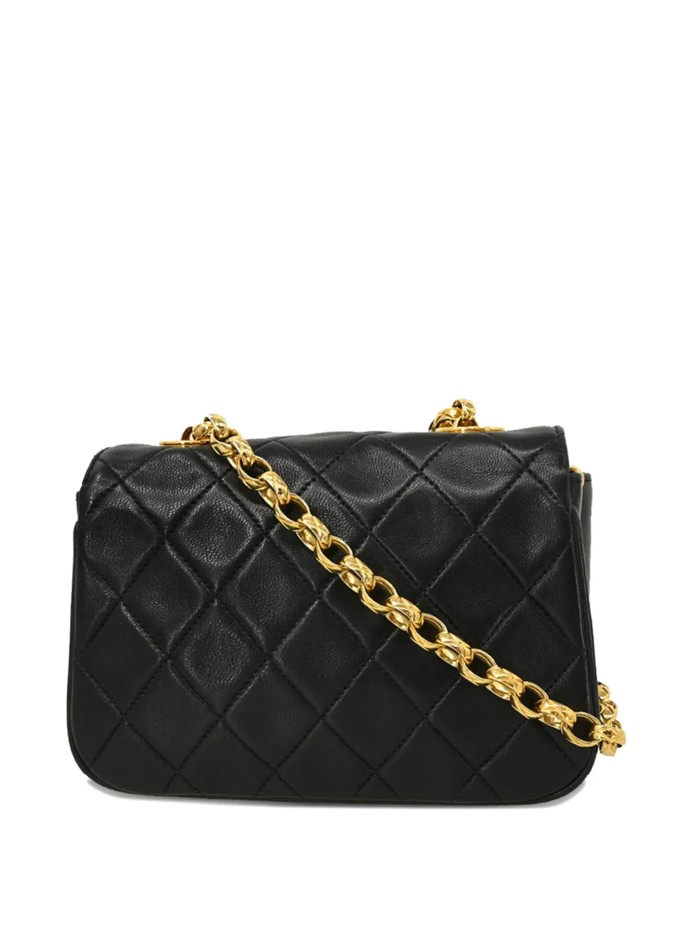 Pre-owned Chanel 1992 Quilted Shoulder Bag In Black