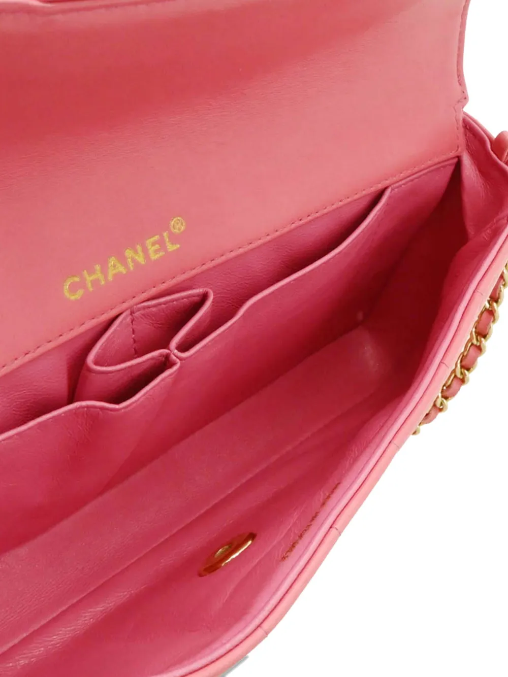 Pre-owned Chanel 2002 East West Choco Bar Shoulder Bag In Pink