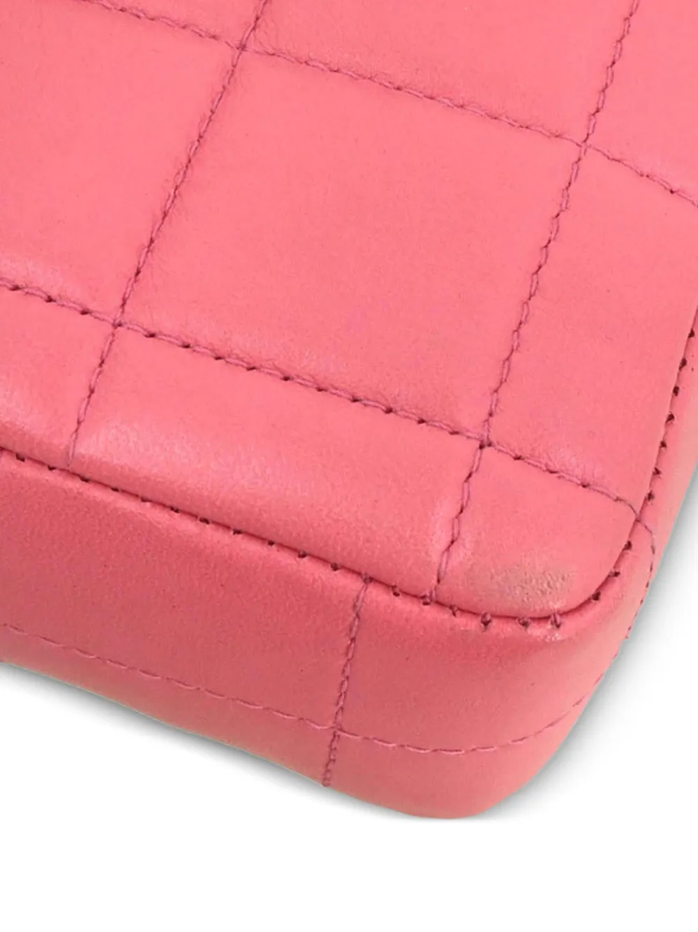 Pre-owned Chanel 2002 East West Choco Bar Shoulder Bag In Pink