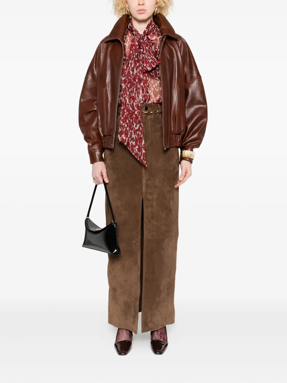 Saint Laurent Zijden blouse - Rood