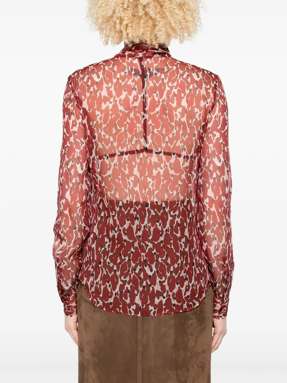 Saint Laurent Zijden blouse Rood