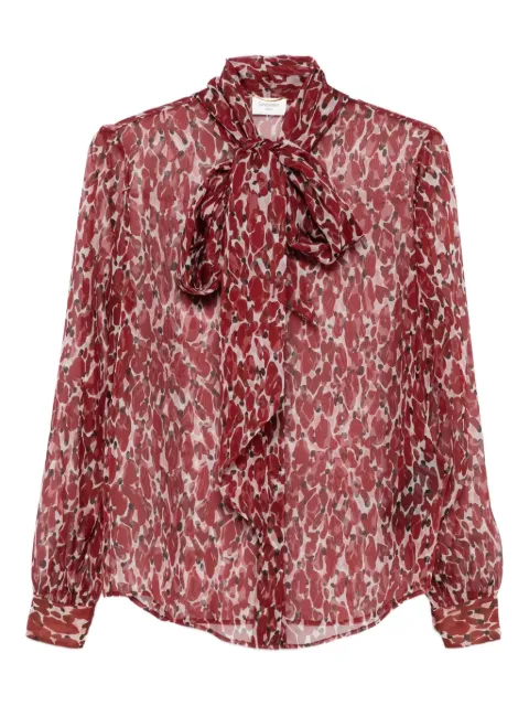 Saint Laurent abstract-pattern blouse