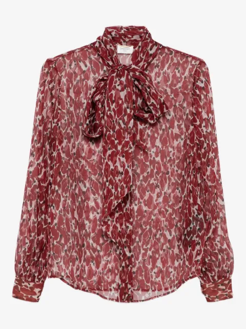 Saint Laurent abstract-pattern blouse