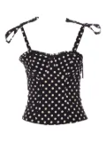MAR DE MARGARITAS Deasy polka-dot top - Black