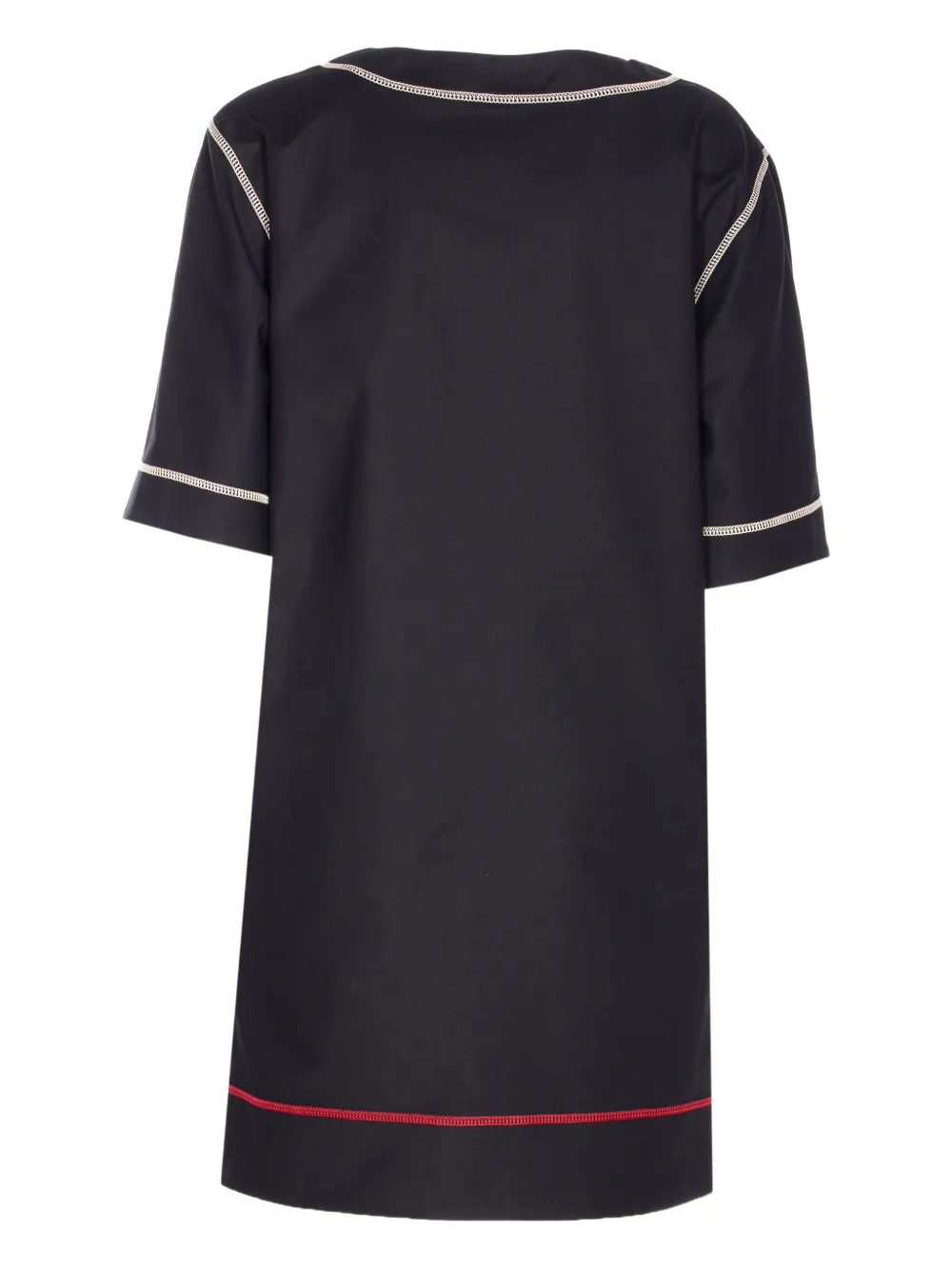 FENDI V-neck stitched dress - Zwart