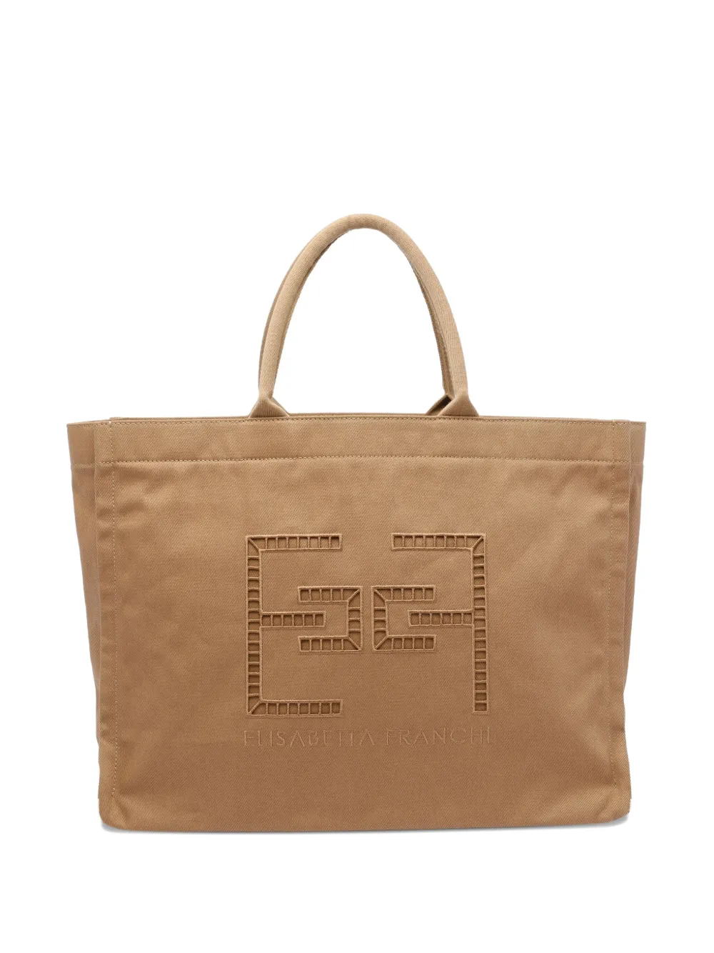 Elisabetta Franchi logo-embroidered tote bag Bruin