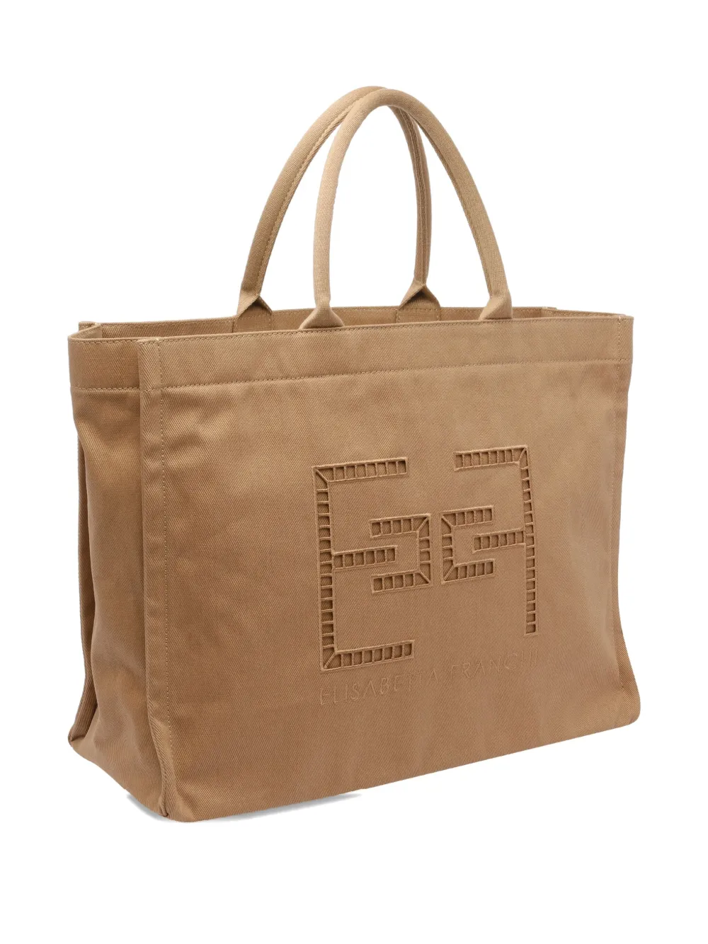 Elisabetta Franchi logo-embroidered tote bag Bruin