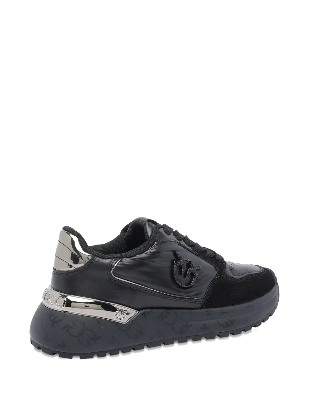 PINKO metallic-panel chunky-sole sneakers Black
