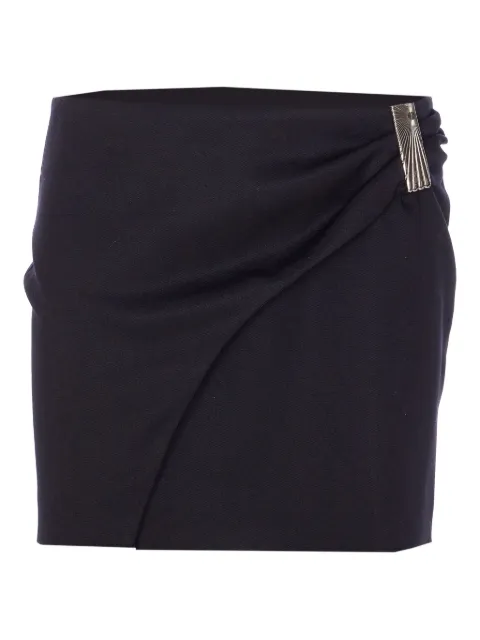 The Attico draped plaque-embellished skirt