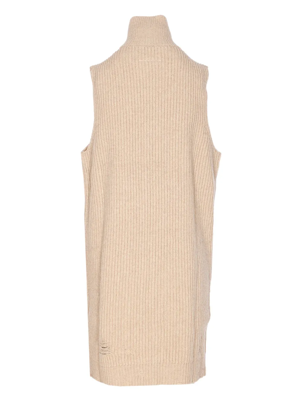 MM6 Maison Margiela Top met hoge hals en rits Beige