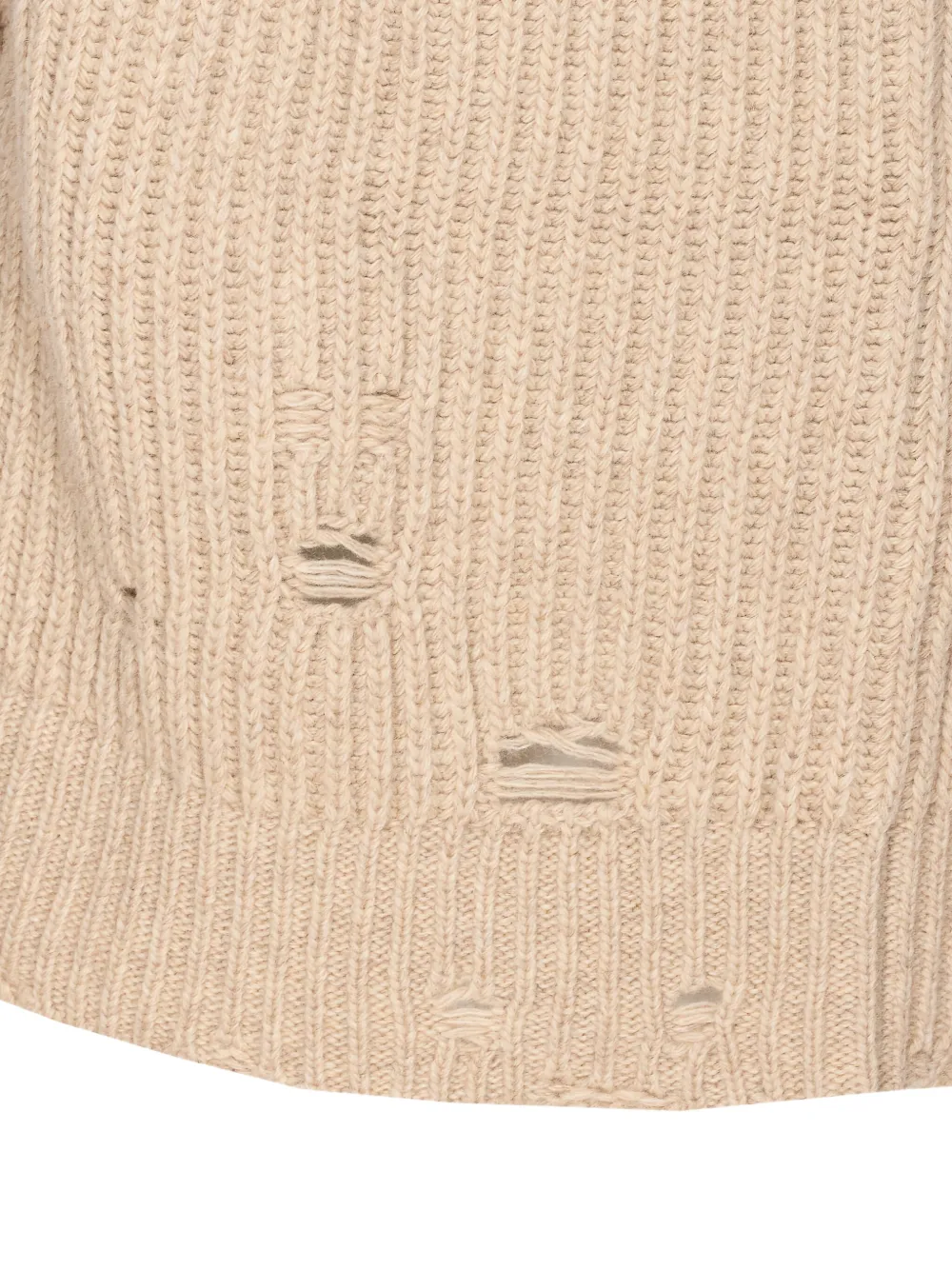 MM6 Maison Margiela Top met hoge hals en rits Beige