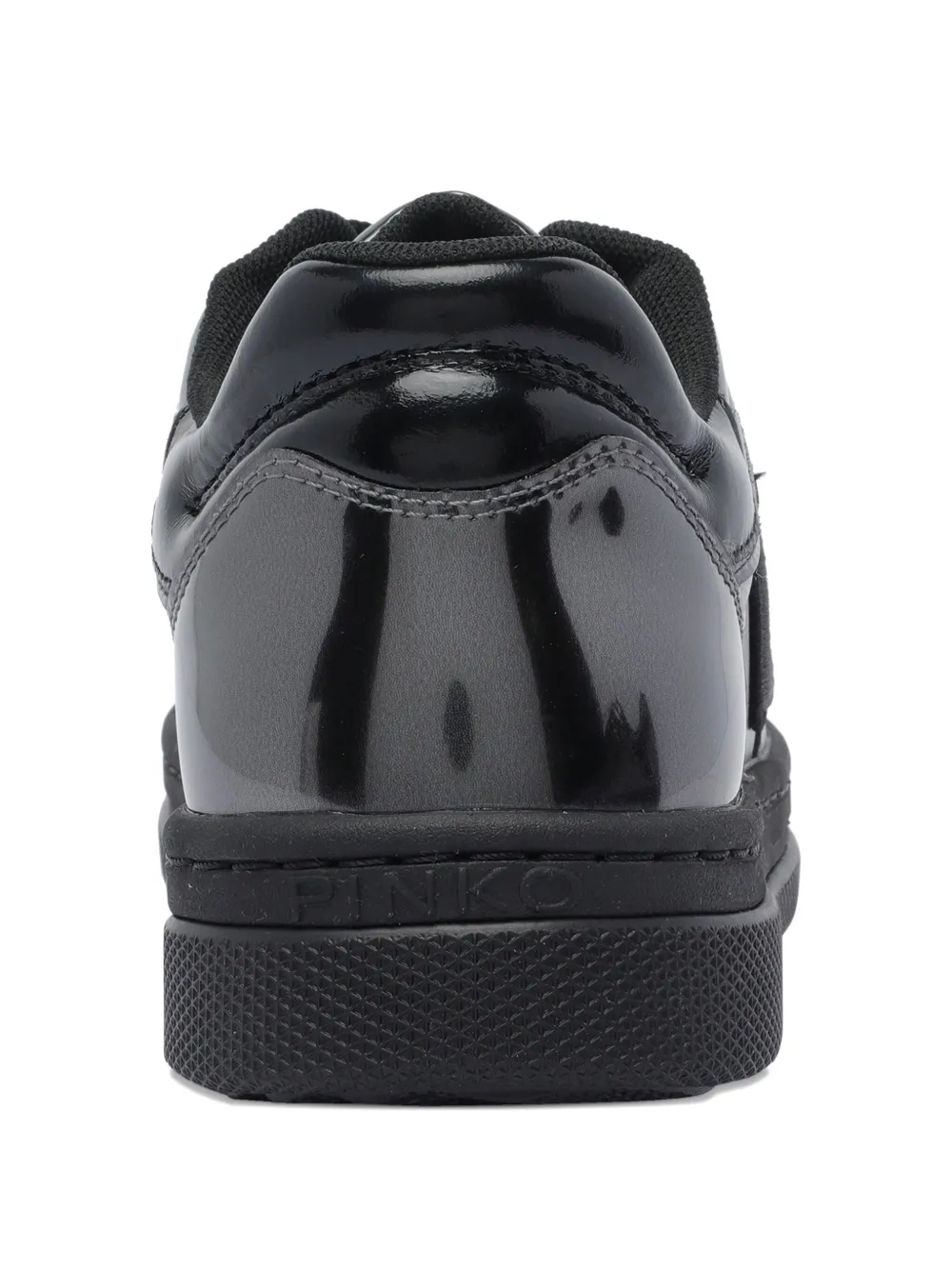 PINKO logo-detail patent-leather sneakers Black