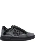 PINKO logo-detail patent-leather sneakers - Black