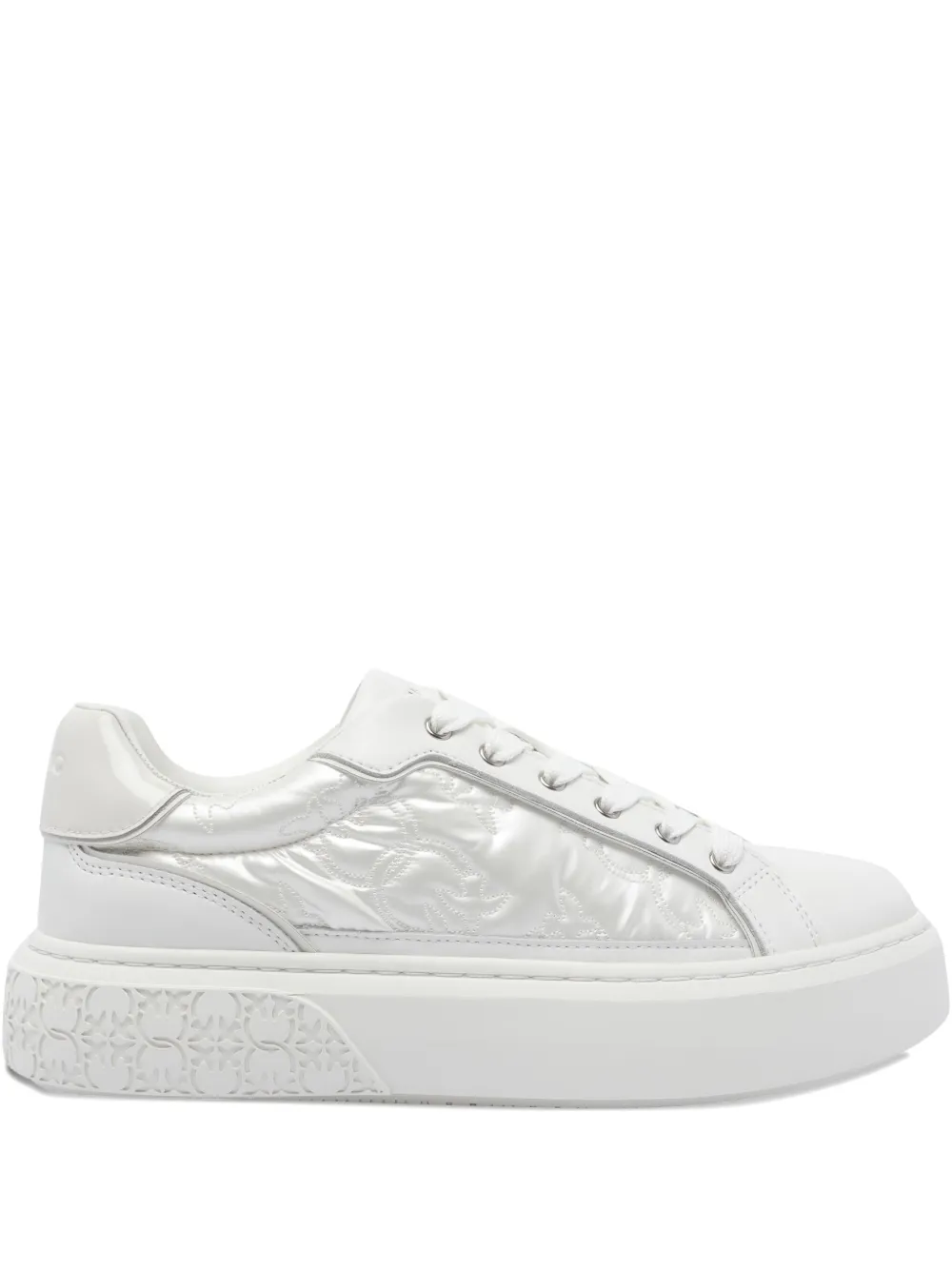 PINKO quilted platform sneakers White