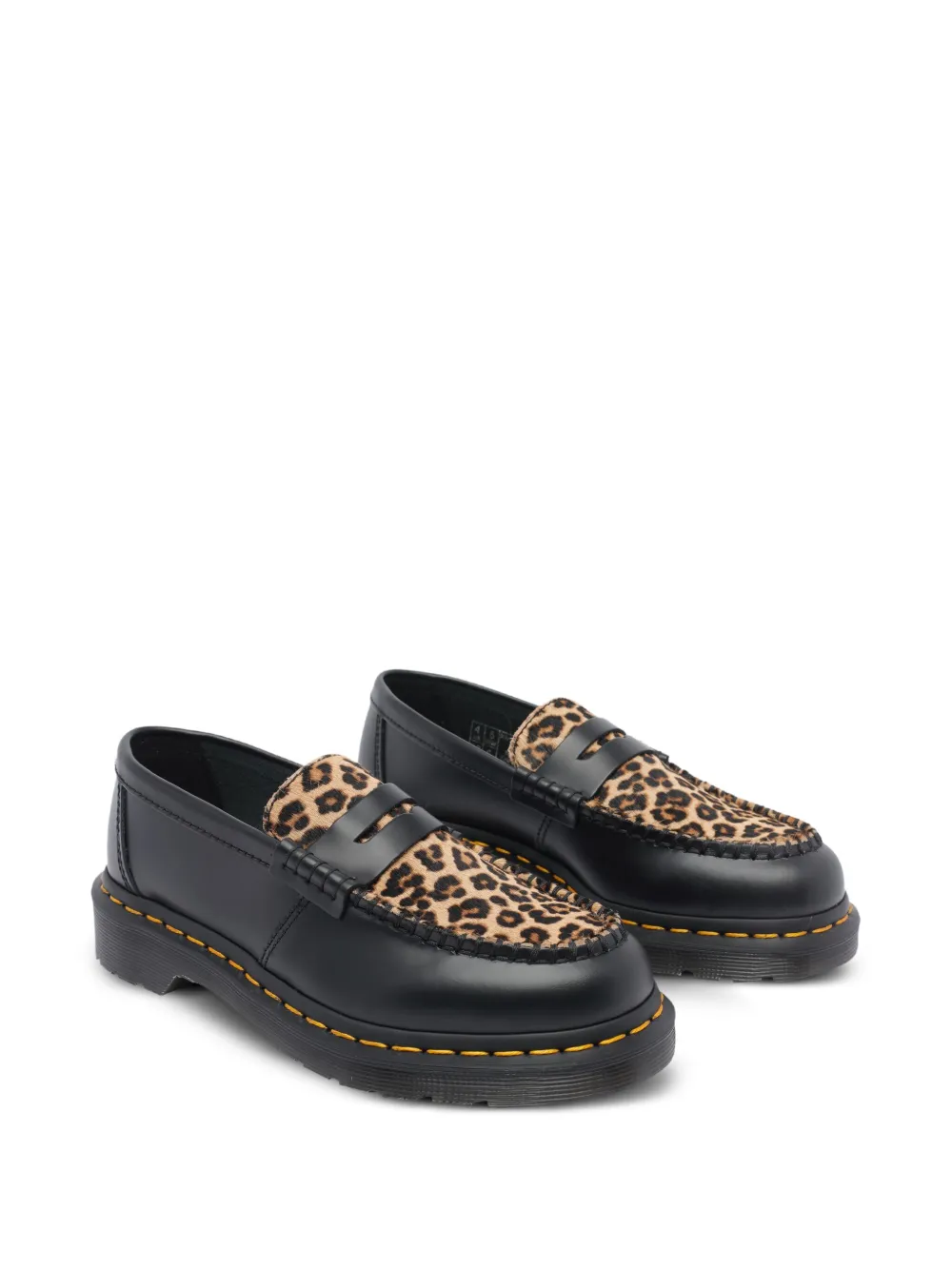 Dr. Martens leopard-print penny loafers - Zwart