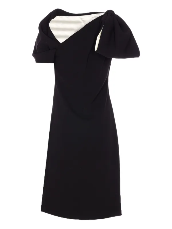 Max Mara bow-detail Zip Mini Dress | Black | FARFETCH Max Mara bow-detail Zip Mini Dress | Black | FARFETCH