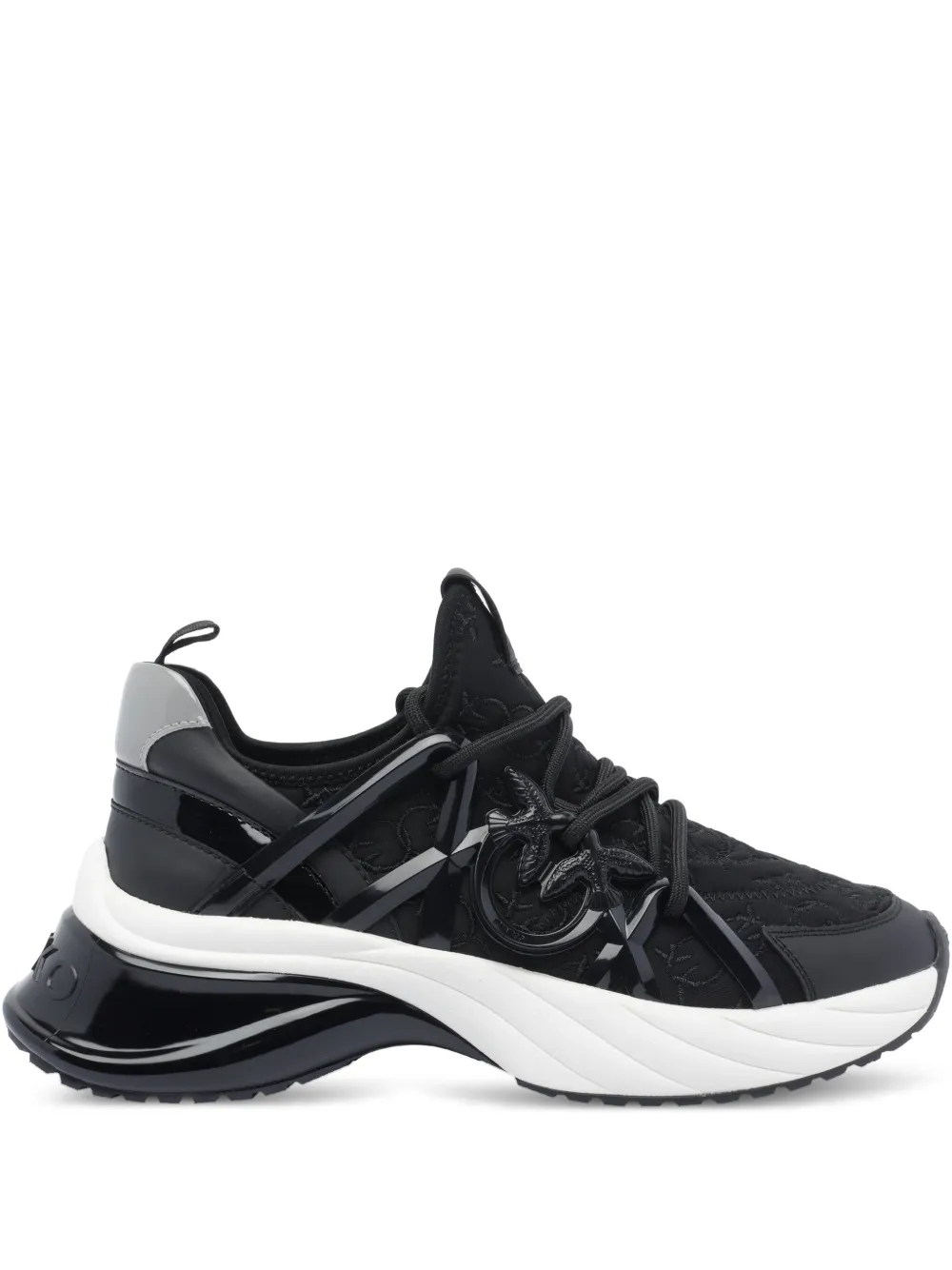 PINKO logo-embellished lace-up sneakers Black