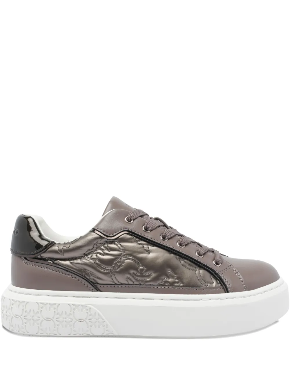 PINKO quilted platform sneakers Grey
