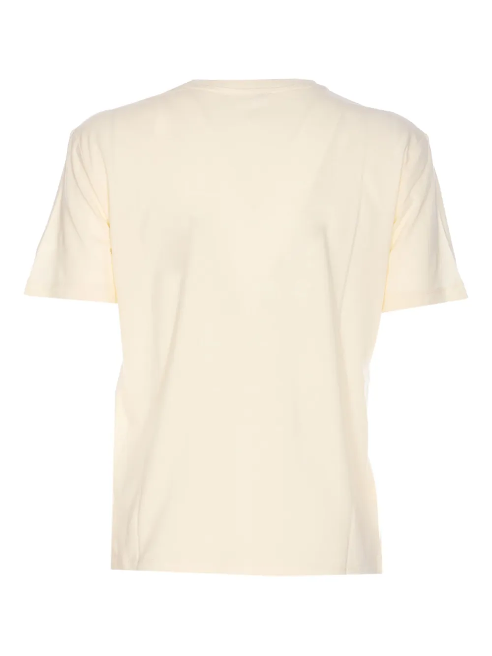 TWINSET embroidered-logo crew-neck T-shirt Beige