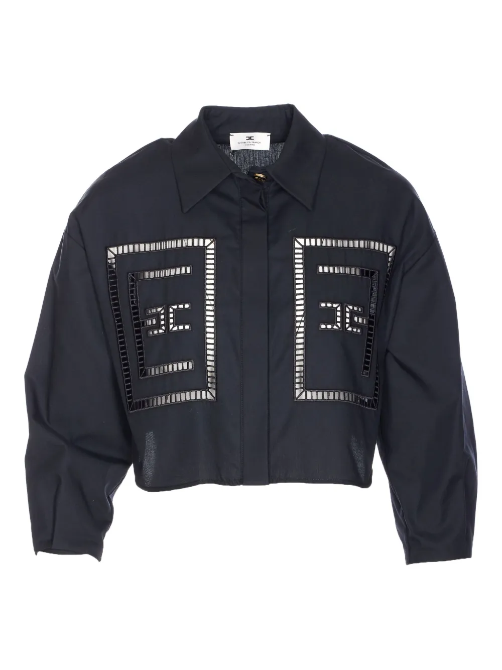 embroidered-logo shirt