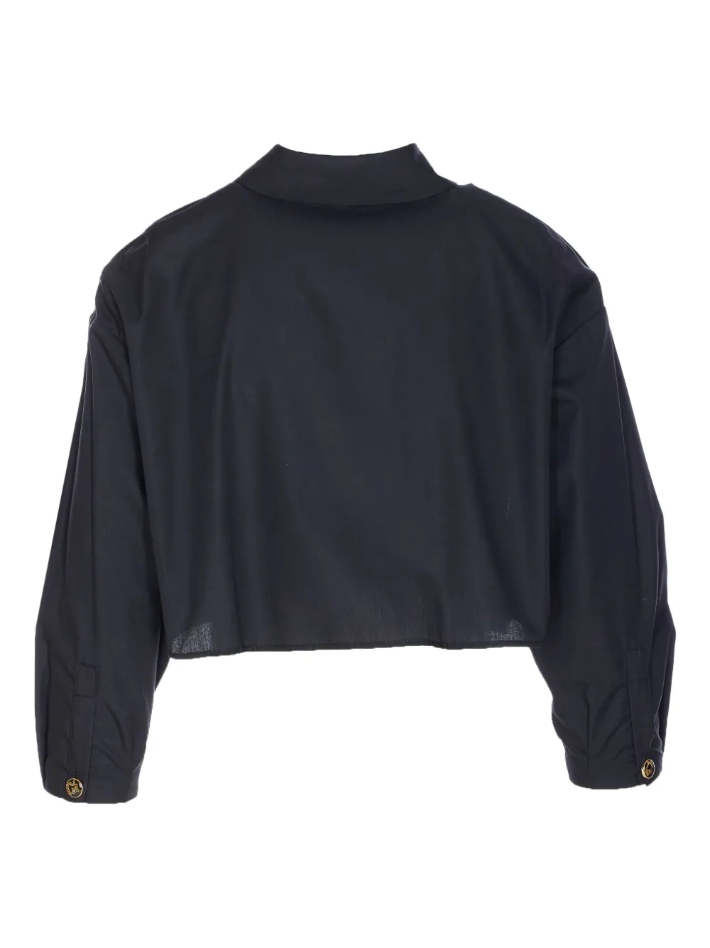 Elisabetta Franchi embroidered-logo shirt - Zwart