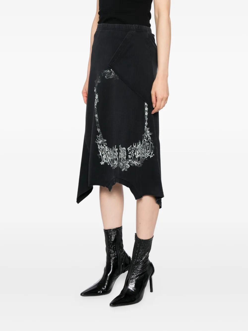 VETEMENTS Upside-Down T-Skirt Zwart