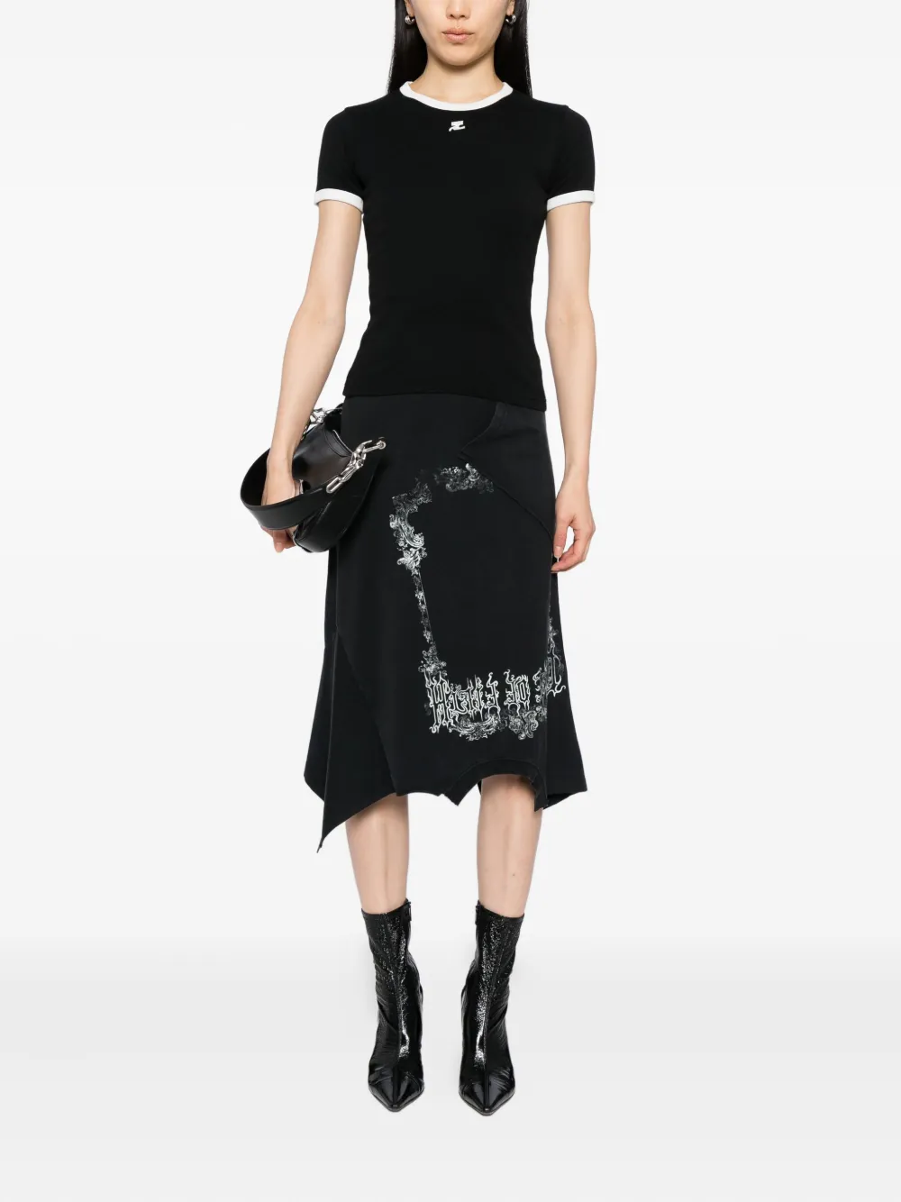 VETEMENTS Upside-Down T-Skirt Skirt - Zwart