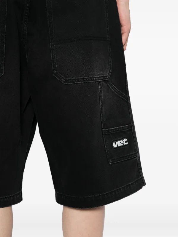 VETEMENTS フェイデッド デニムショーツ | ブラック | FARFETCH JP