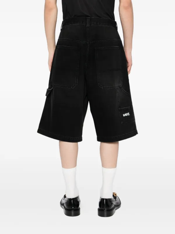 VETEMENTS フェイデッド デニムショーツ | ブラック | FARFETCH JP