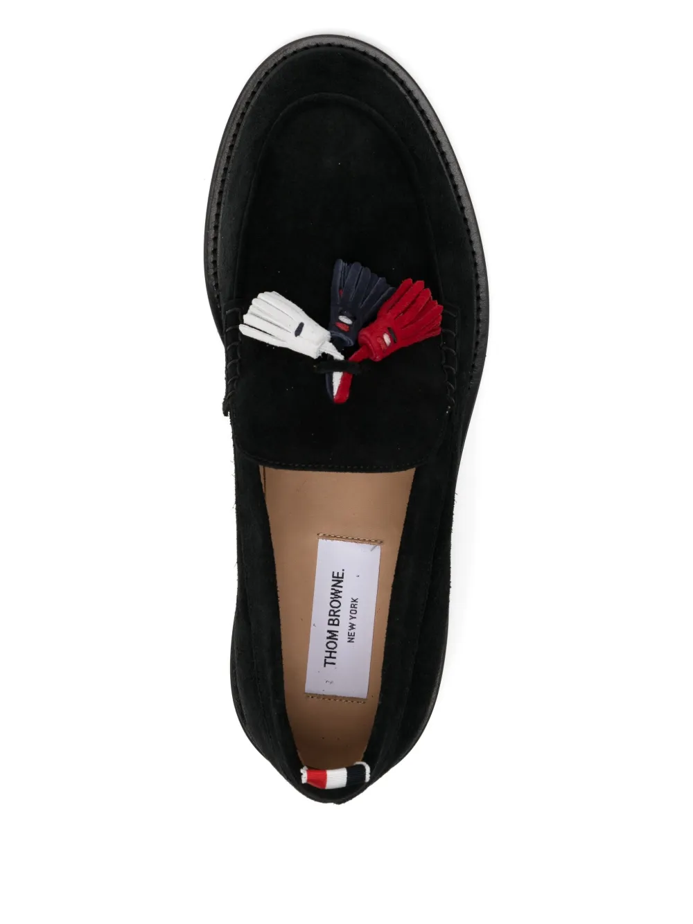 Thom Browne Leren loafers Zwart