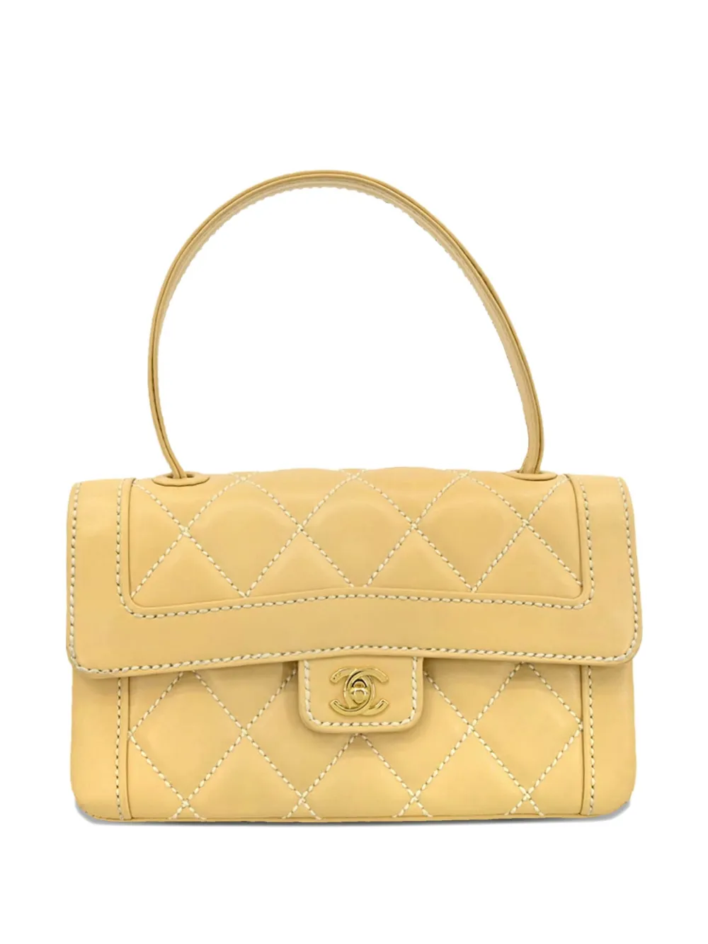 CHANEL Pre-Owned 2005 ワイルドステッチ ハンドバッグ - ニュートラル