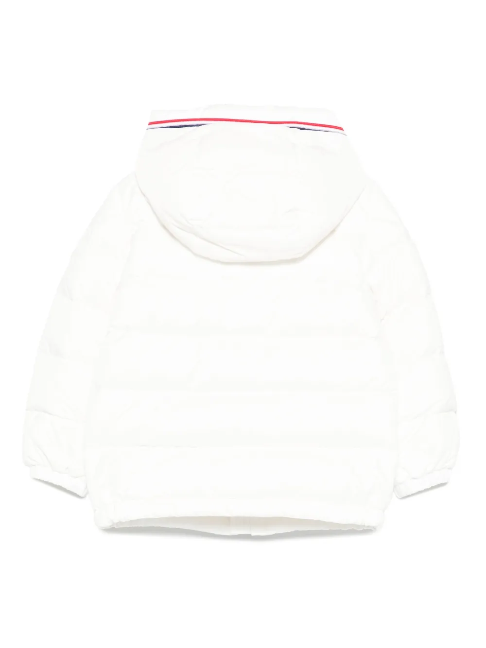 Moncler Enfant hooded quilted jacket Wit