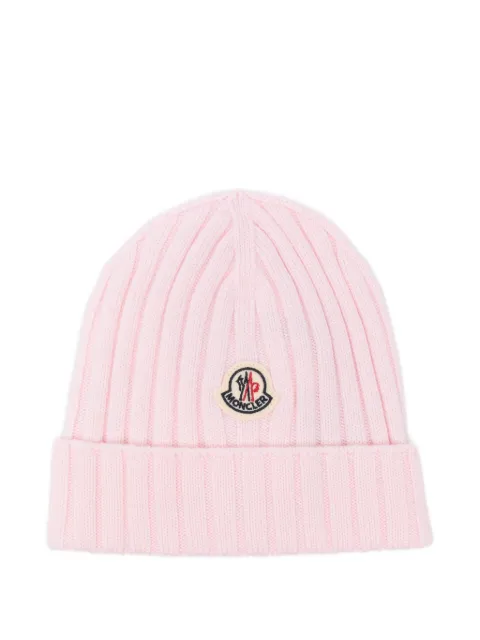 Moncler Enfant gorro con parche del logo