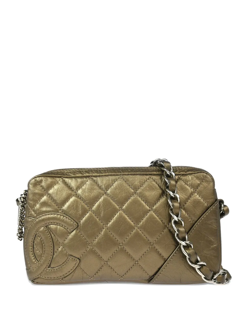 CHANEL Pre-Owned 2007 Cambon Ligne quilted shoulder bag | Gold | Image 1