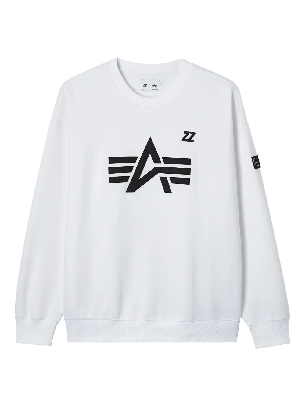 izzue logo-patch crew-neck sweatshirt | White | Image 1