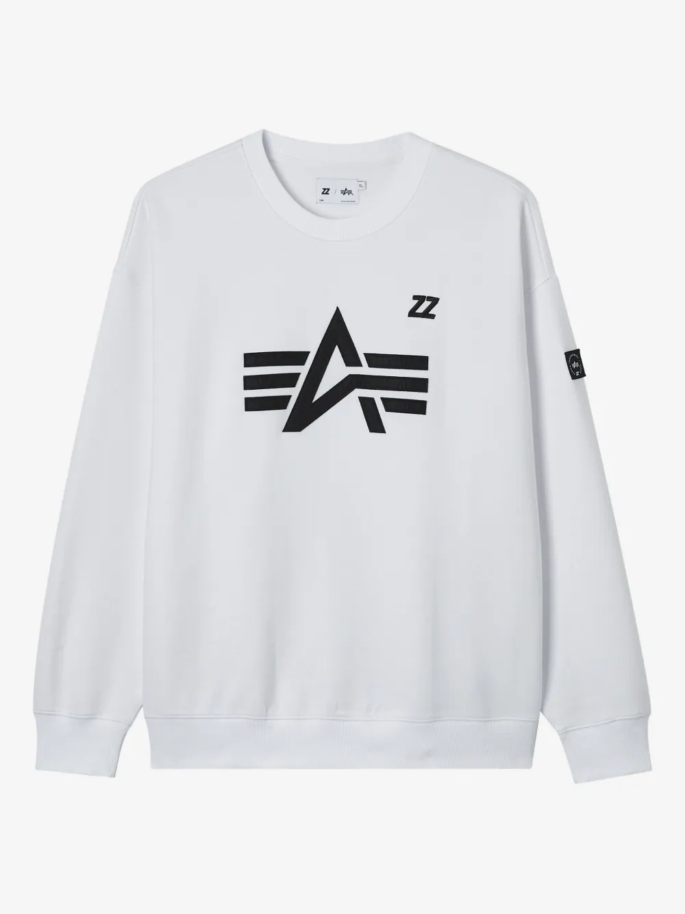 izzue logo-patch crew-neck sweatshirt | White | Image 1