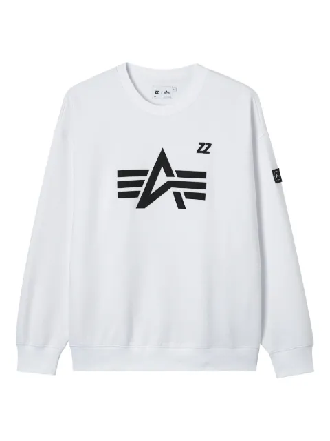 izzue logo-patch crew-neck sweatshirt