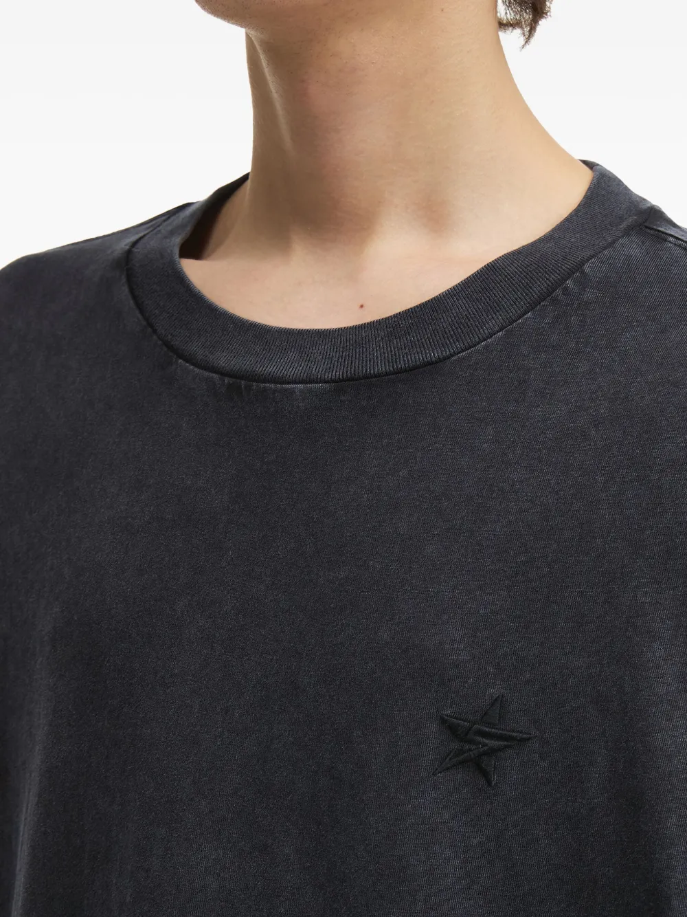 FIVE CM Gelaagd T-shirt met denim mouwen Zwart